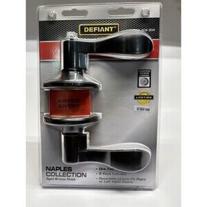 Defiant Naples Keyed Entry Door Lever Aged Bronze Lockset New Sealed